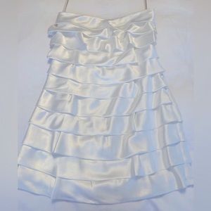 Bedo Cocktail strapless satin mini dress